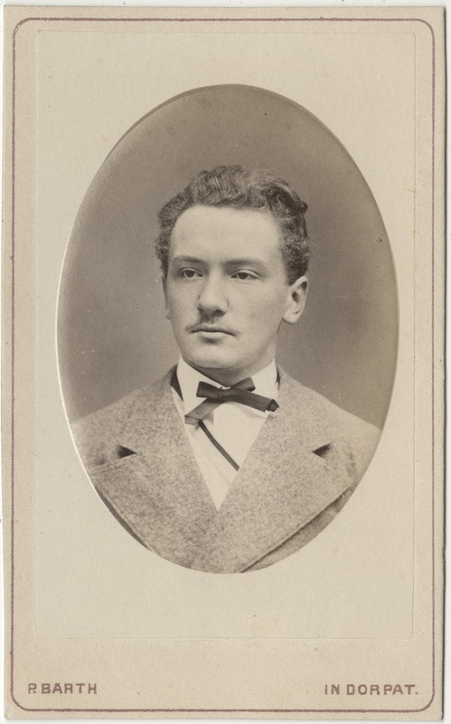 Korporatsioon "Estonia" liige Adolf von Guzkowski, portreefoto