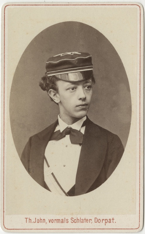 Arvatavasti korporatsioon "Estonia" liige Alexander von Tritthoff, portreefoto