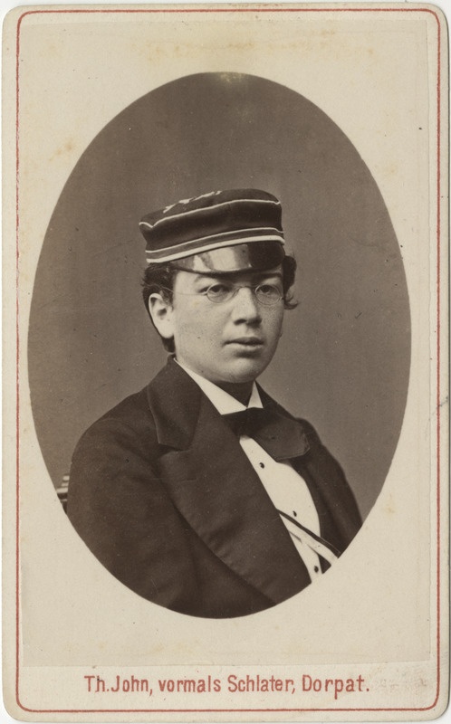 Korporatsioon "Estonia" liige Arthur von Güldenstubbe, portreefoto