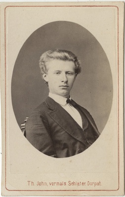 Korporatsioon "Estonia" liige Alfred von Baer, portreefoto  duplicate photo