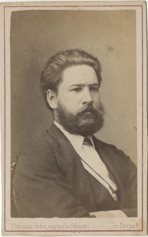 Korporatsioon "Estonia" liige Adolf Bergmann, portreefoto