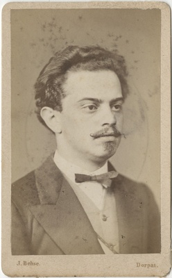 Korporatsioon "Estonia" liige Eduard Hunnius, portreefoto  duplicate photo