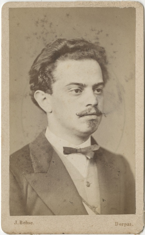 Korporatsioon "Estonia" liige Eduard Hunnius, portreefoto