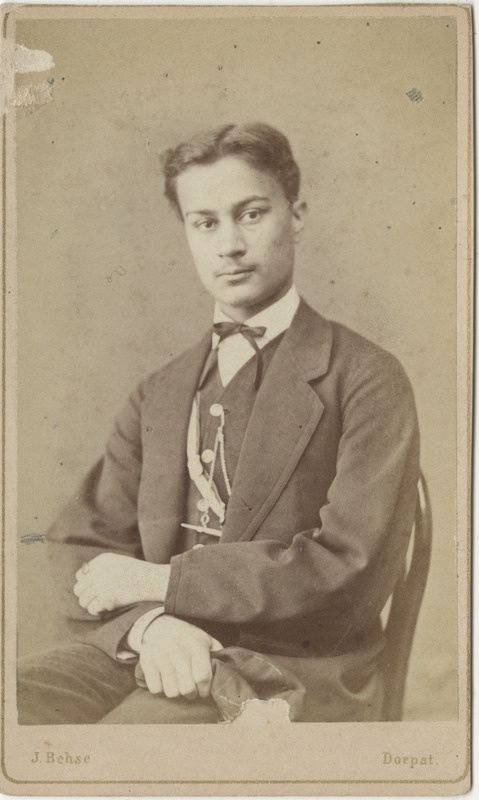 Korporatsioon "Estonia" liige parun Konstantin von Traubenberg, portreefoto