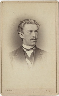 Korporatsioon "Estonia" liige parun Alfred Rosen, portreefoto  duplicate photo