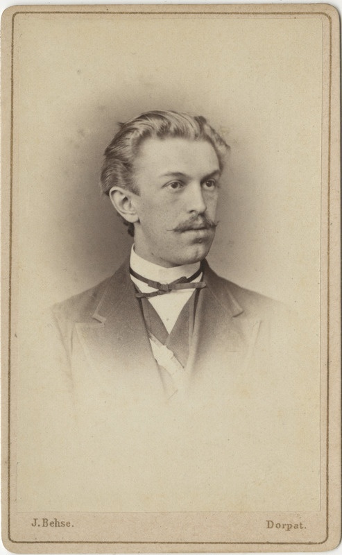 Korporatsioon "Estonia" liige parun Alfred Rosen, portreefoto