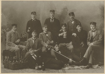 Korporatsioon "Estonia" rebased koos oldermanniga (1900 II), grupifoto  duplicate photo