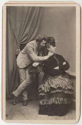 Korporatsioon "Estonia" rebasteatrikostüümis liikmed Richard Hoffmann ja Karl Dehio, grupifoto  duplicate photo