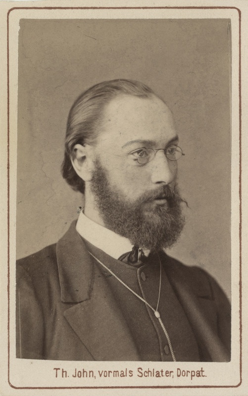 Korporatsioon "Estonia" liige William Grohmann, portreefoto