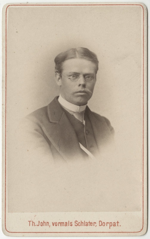 Korporatsioon "Estonia" liige Eduard Louis, portreefoto