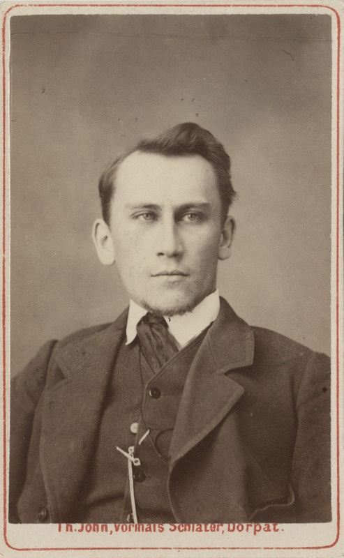Korporatsioon "Estonia" liige Ernst Lockenberg, portreefoto