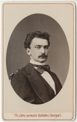 Korporatsioon "Estonia" liige Johannes Fick, portreefoto  duplicate photo