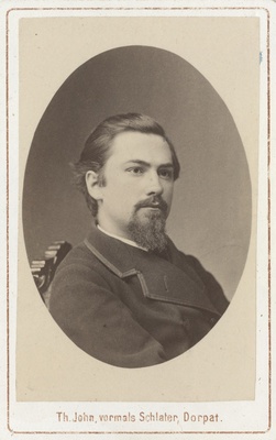 Korporatsioon "Estonia" liige Wilhelm Hörschelmann, portreefoto  duplicate photo