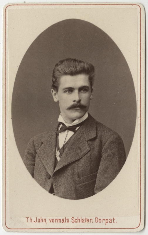 Korporatsioon "Estonia" liige Julius Serck, portreefoto