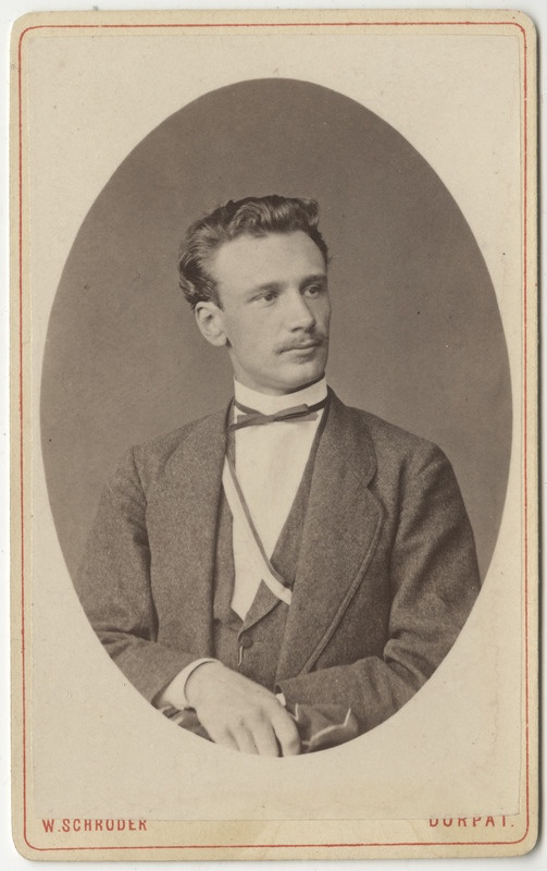 Korporatsioon "Estonia" liige Julius von Brevern, portreefoto