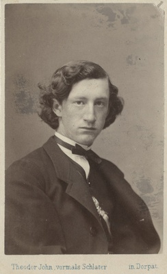 Korporatsioon "Estonia" liige Arnold Hasselblatt, portreefoto  duplicate photo