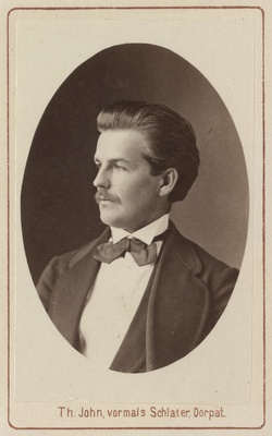 Korporatsioon "Estonia" liige Paul von Gruenewaldt, portreefoto  duplicate photo