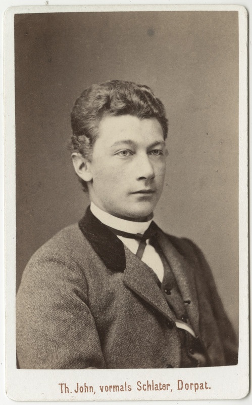 Korporatsioon "Estonia" liige Theodor Körber, portreefoto