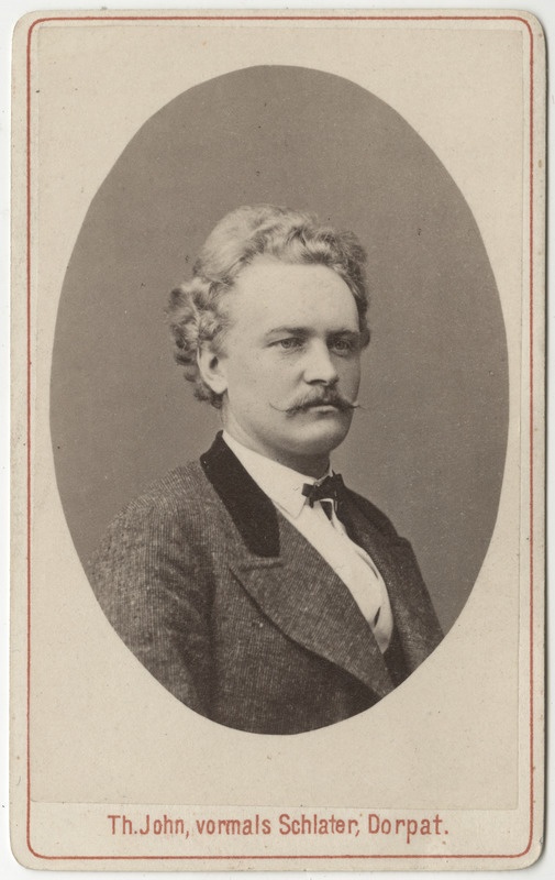 Korporatsioon "Estonia" liige Karl Nieberg, portreefoto