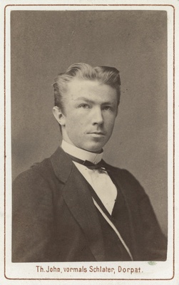 Korporatsioon "Estonia" liige Edwin Hörschelmann, portreefoto  duplicate photo