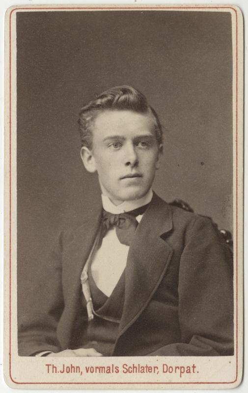 Korporatsioon "Estonia" liige Arthur Meder, portreefoto