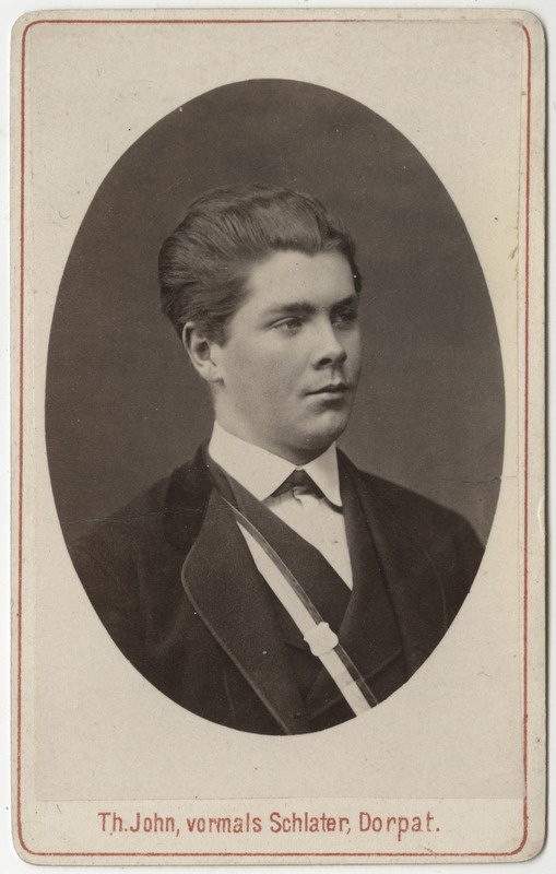 Korporatsioon "Estonia" liige Karl Otto von Renteln, portreefoto