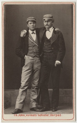 Korporatsioon "Estonia" liikmed Karl Otto von Renteln ja Karl Nieberg, grupifoto  duplicate photo