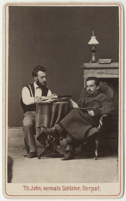 Korporatsioon "Estonia" liikmed Karl Riesenkampff ja Eduard Hunnius, grupifoto  duplicate photo