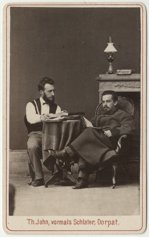 Korporatsioon "Estonia" liikmed Karl Riesenkampff ja Eduard Hunnius, grupifoto