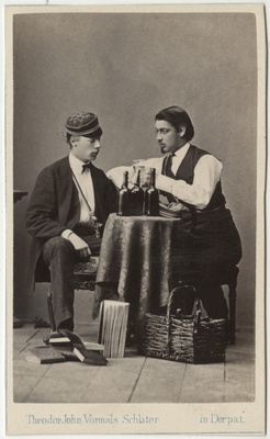 Korporatsioon "Estonia" liikmed Karl Dehio ja Arthur Bätge, grupifoto  duplicate photo