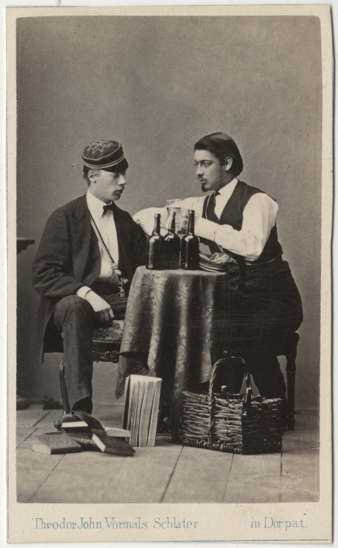 Korporatsioon "Estonia" liikmed Karl Dehio ja Arthur Bätge, grupifoto