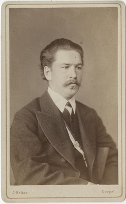 Korporatsioon "Estonia" liige Adolf Bergmann, portreefoto  duplicate photo