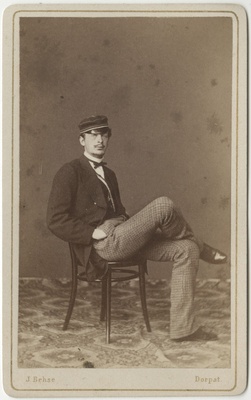 Korporatsioon "Estonia" liige parun Athur Stackelberg, portreefoto  duplicate photo