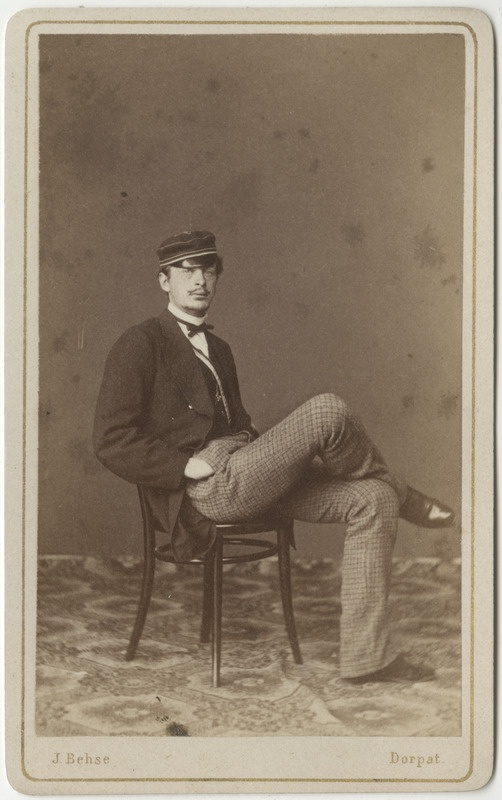 Korporatsioon "Estonia" liige parun Athur Stackelberg, portreefoto