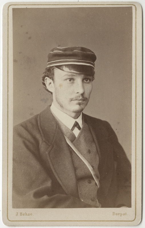 Korporatsioon "Estonia" liige parun Ewald Sass, portreefoto