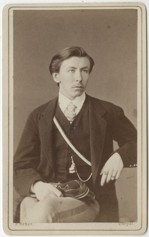 Korporatsioon "Estonia" liige parun Otto Budberg von Bönninghausen, portreefoto