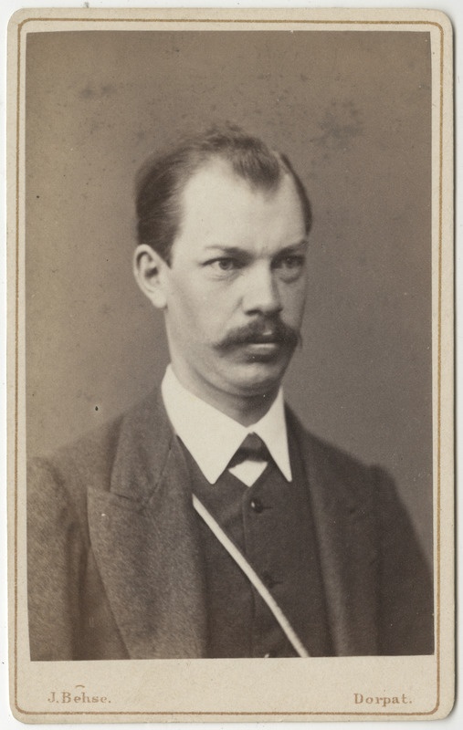 Korporatsioon "Estonia" liige Johannes Tabani, portreefoto