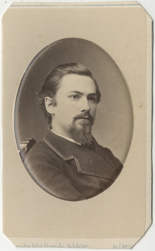 Korporatsioon "Estonia" liige Wilhelm Hörschelmann, portreefoto