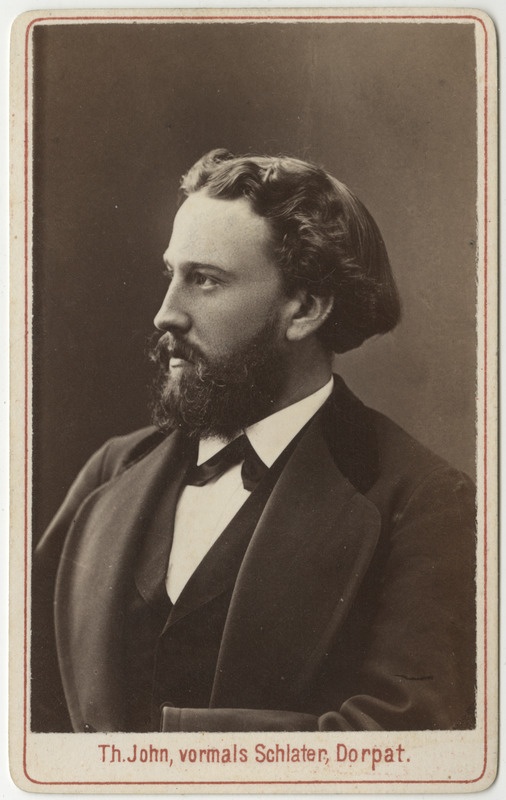 Korporatsioon "Estonia" liige Willibald von Güldenstubbe, portreefoto