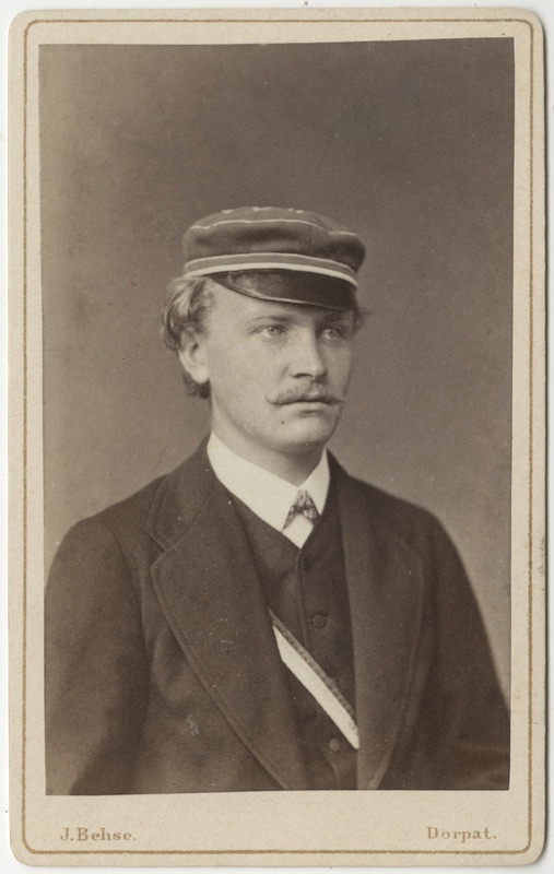 Korporatsioon "Estonia" liige Karl Nieberg, portreefoto