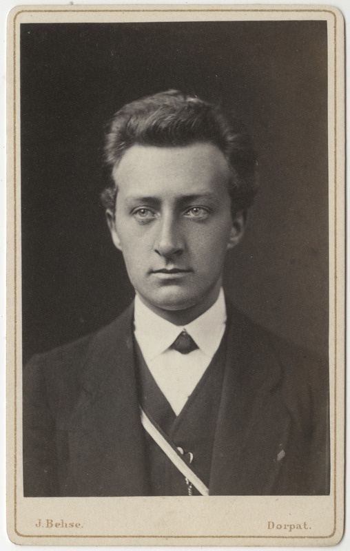 Korporatsioon "Estonia" liige Karl Riesenkampff, portreefoto