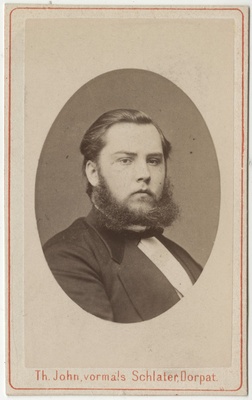 Korporatsioon "Estonia" liige Christoph Mickwitz, portreefoto  duplicate photo