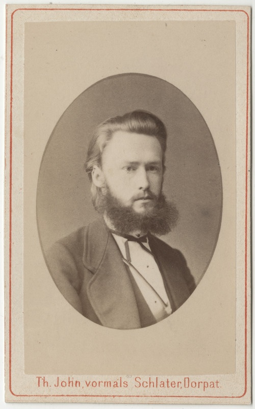 Korporatsioon "Estonia" liige Karl Hasselblatt, portreefoto