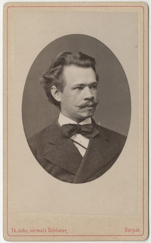 Korporatsioon "Estonia" liige Friedrich Rosenbaum, portreefoto