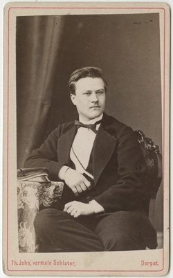 Korporatsioon "Estonia" liige Leo Furcht, portreefoto  duplicate photo