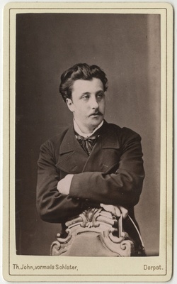 Korporatsioon "Estonia" liige Bruno Mechmershausen, portreefoto  duplicate photo