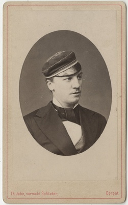 Korporatsioon "Estonia" liige krahv Bernhard Manteuffel, portreefoto  duplicate photo