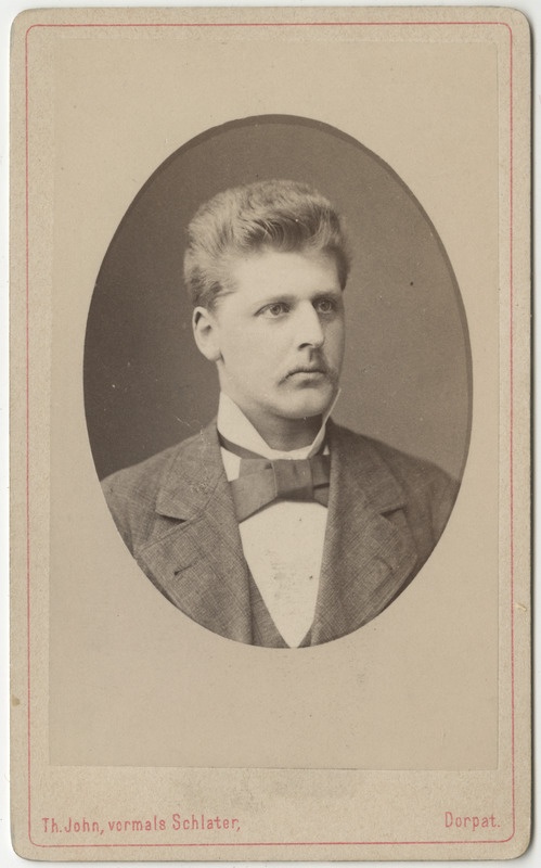 Korporatsioon "Estonia" liige Ernst Kupffer, portreefoto