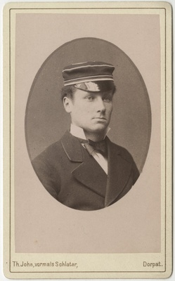 Korporatsioon "Estonia" liige parun Georg Stackelberg, portreefoto  duplicate photo