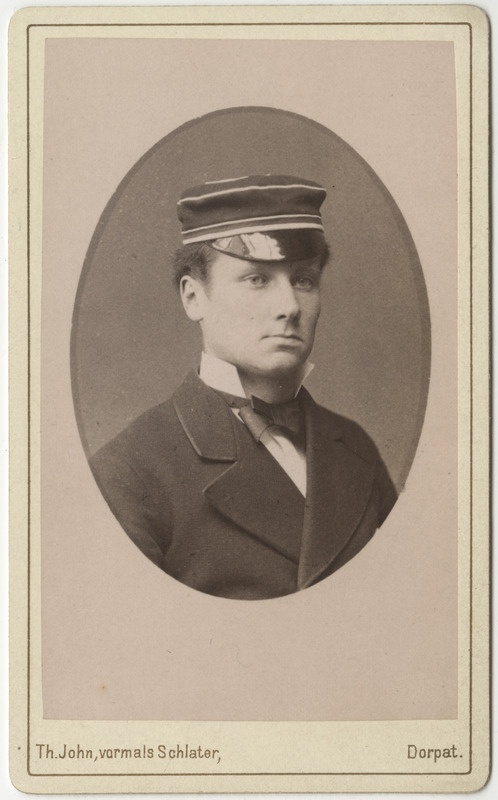 Korporatsioon "Estonia" liige parun Georg Stackelberg, portreefoto